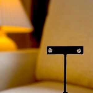 Tacori Epiphany Diamonique 2.35CT Bloom Round Shape Studs Earrings